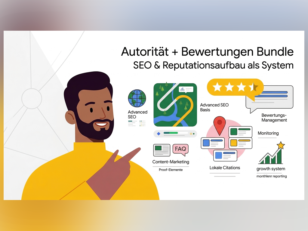 Professional Autorität + Bewertungen Bundle: SEO & Reputationsaufbau als System services provided by AB Media Team