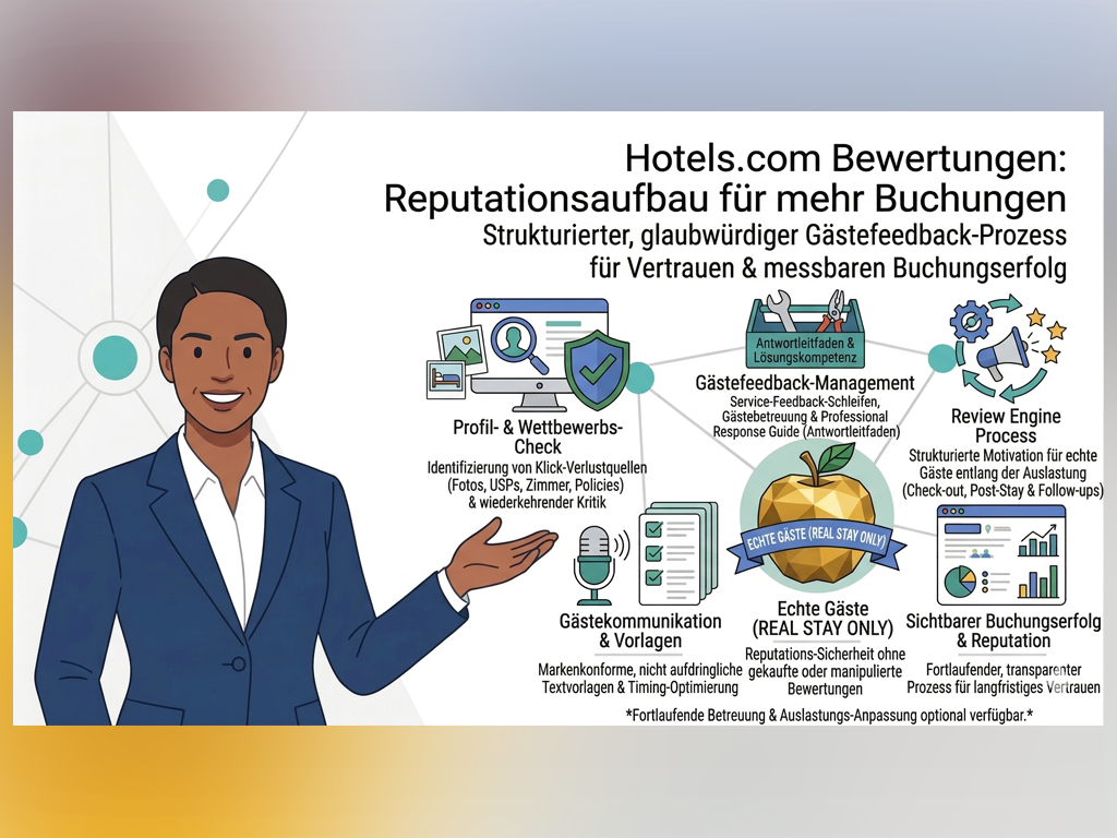 Professional Hotels.com Bewertungen: Reputationsaufbau für mehr Buchungen services provided by AB Media Team