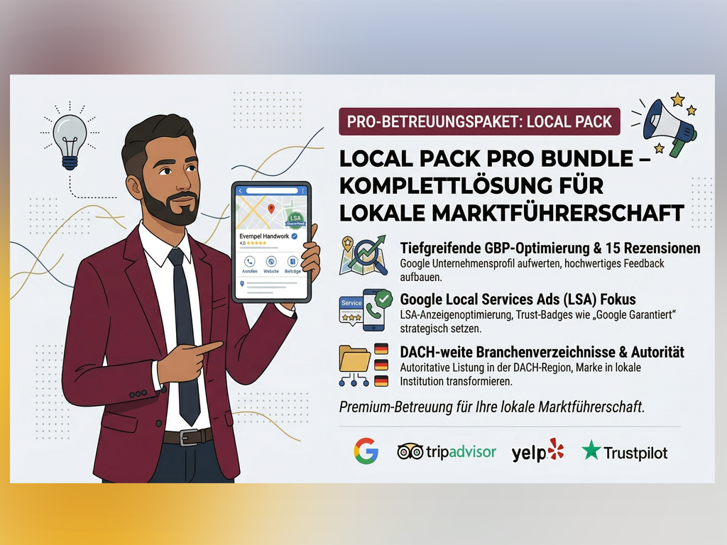 Professional Local Pack Pro Bundle – Die Komplettlösung für lokale Marktführerschaft services provided by AB Media Team