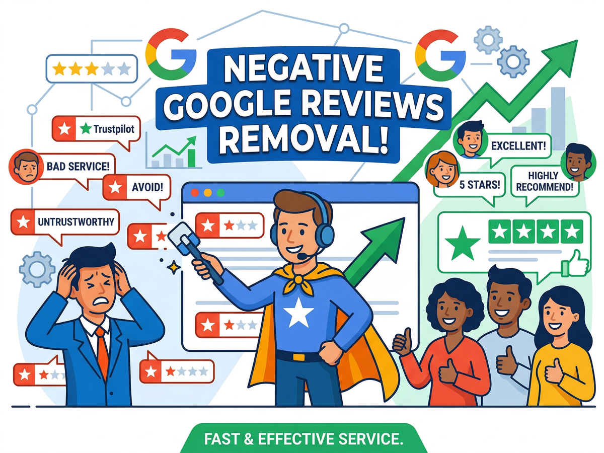 Professional Negative Google Bewertung löschen lassen – Erfolgsbasiert und ohne Vorkasse services provided by AB Media Team