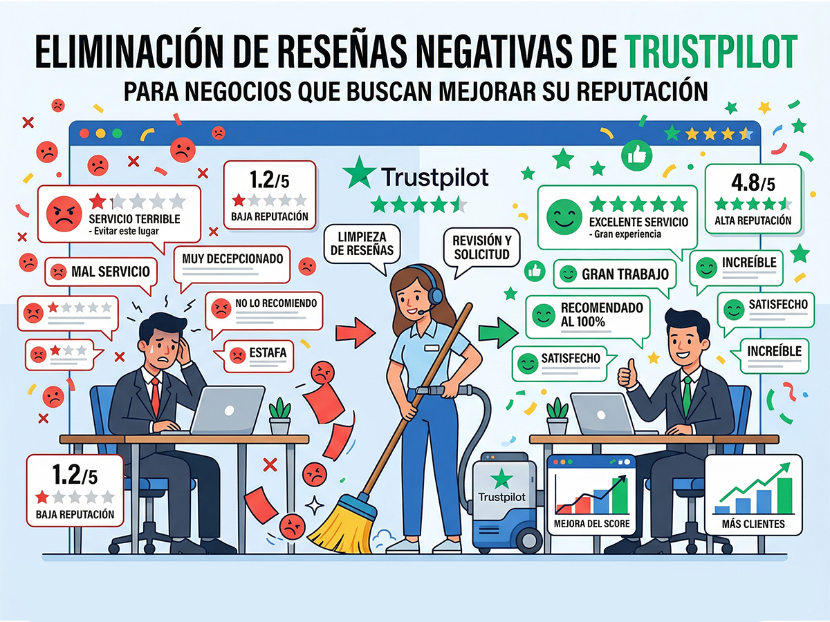 Professional Eliminación de reseñas en Trustpilot services provided by AB Media Team