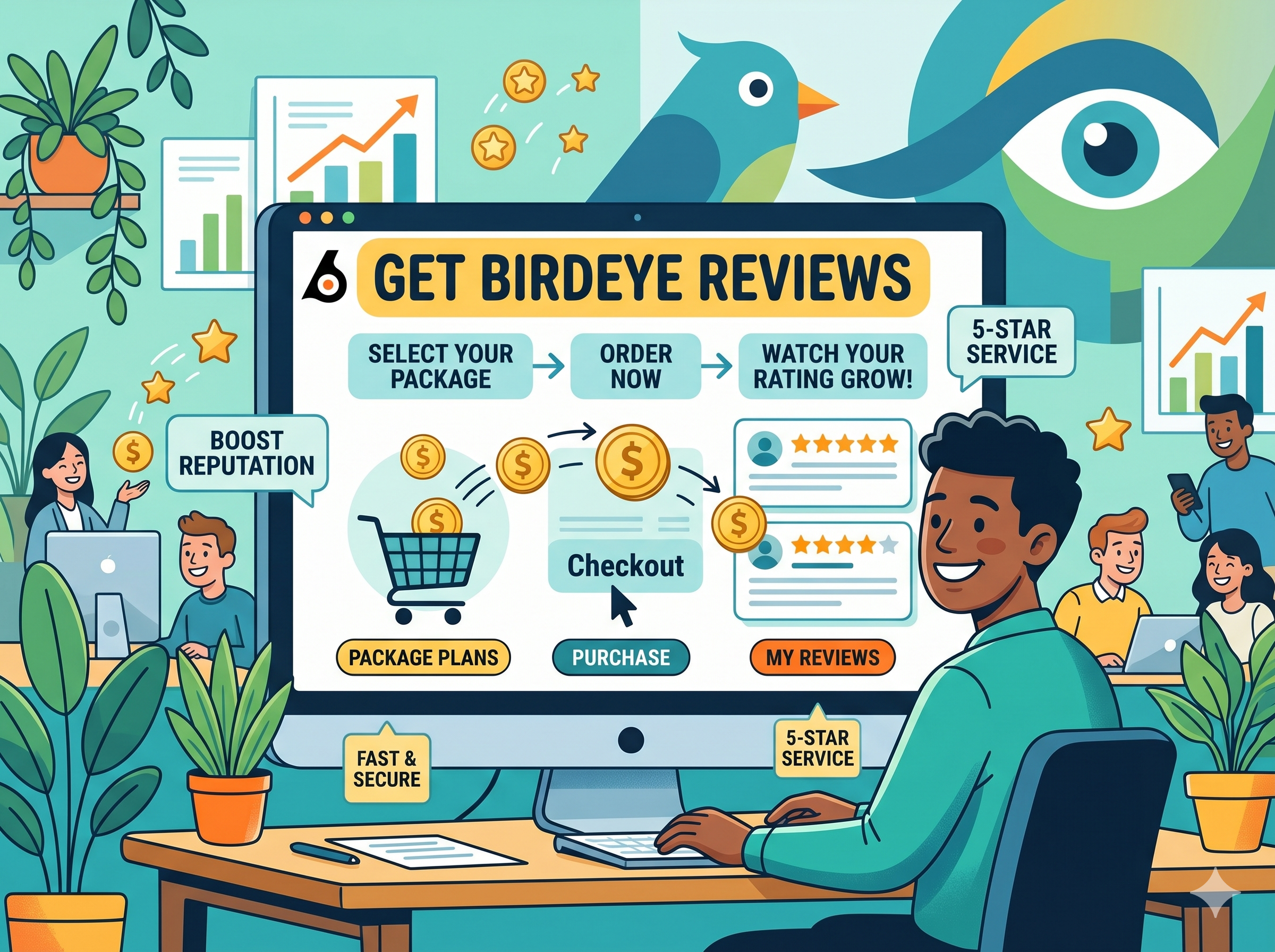 Professional Birdeye Bewertungen kaufen services provided by AB Media Team