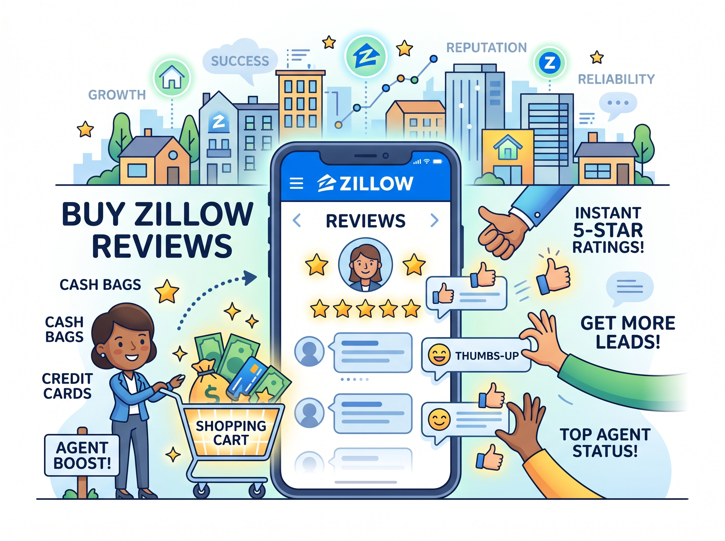 Professional Zillow Bewertungen kaufen services provided by AB Media Team